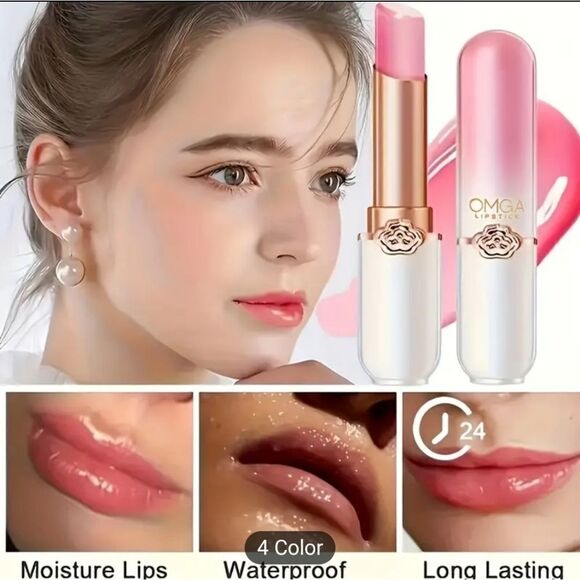 1pc Color Change Long Lasting Flower emblem Jelly Lipstickgloss - Picture 5 of 5
